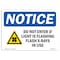 Signmission OSHA Notice Sign, 3.5" Height, 5" Width, NOTICE Do Not Enter If Light Sign With Symbol, Landscape OS-NS-D-35-L-15435 - alternate 1